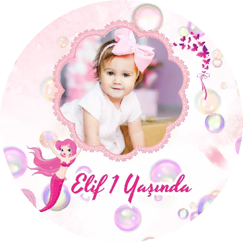 Deniz Kızı  Temalı  Yuvarlak  Açacak Magneti